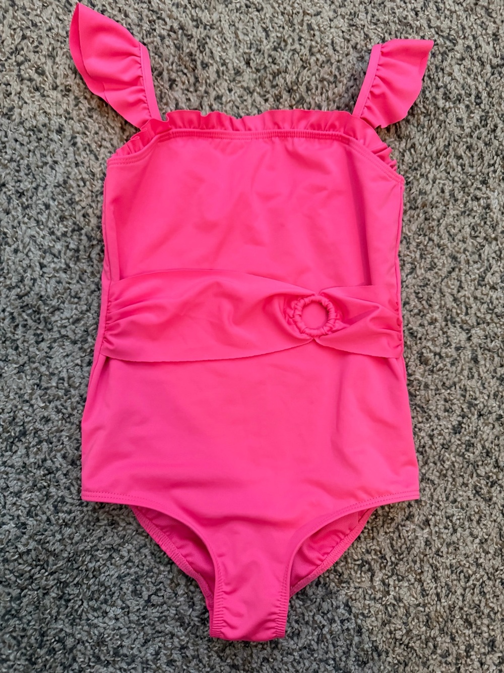 Lilly Pulitzer Girls Pink Solid One-Piece Swimsuit Size 6 RN#88189